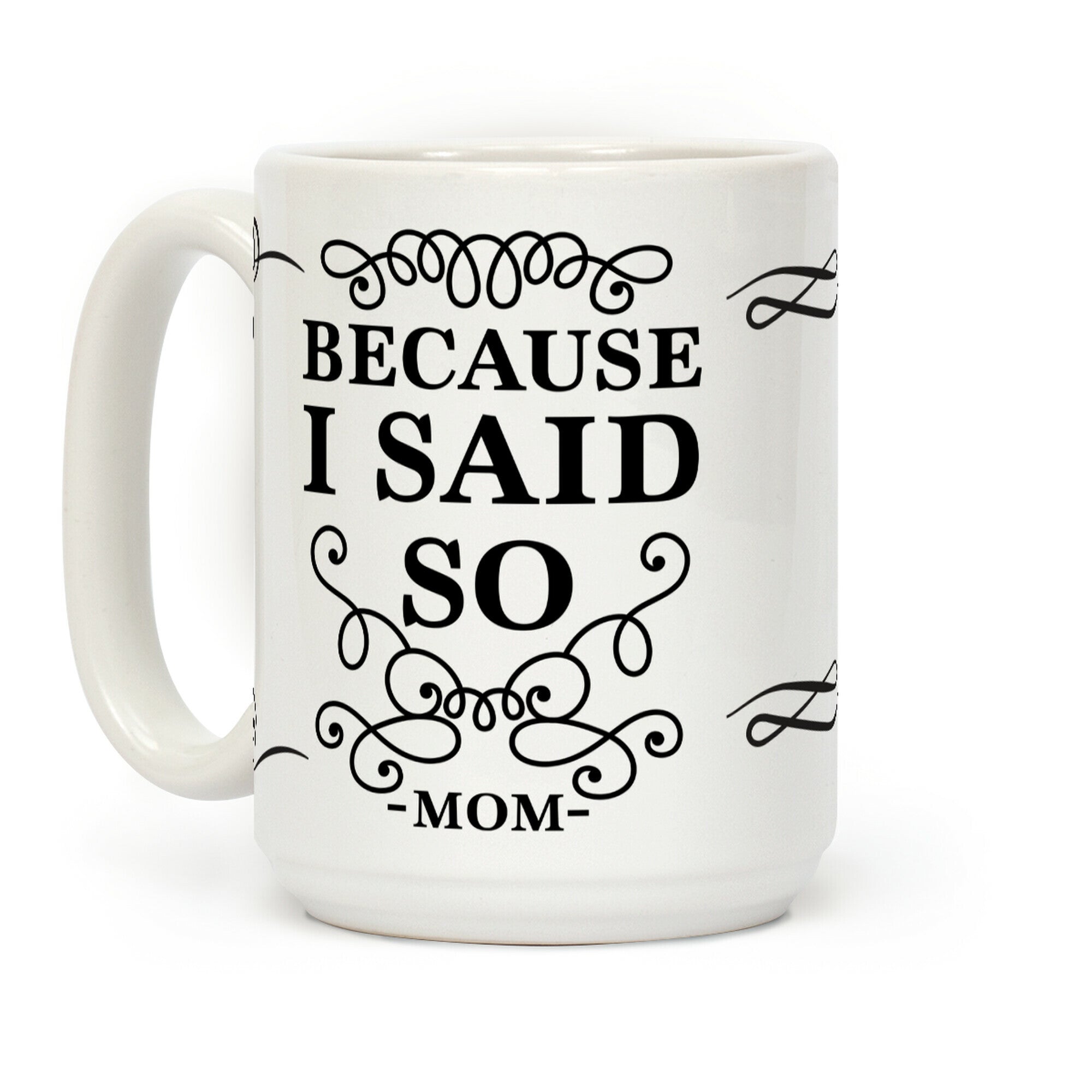 Because I Said So (Black) Coffee Mug